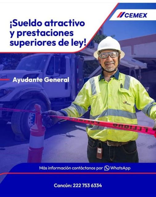 Trabajo de Ayudante General Cemex Cancun
