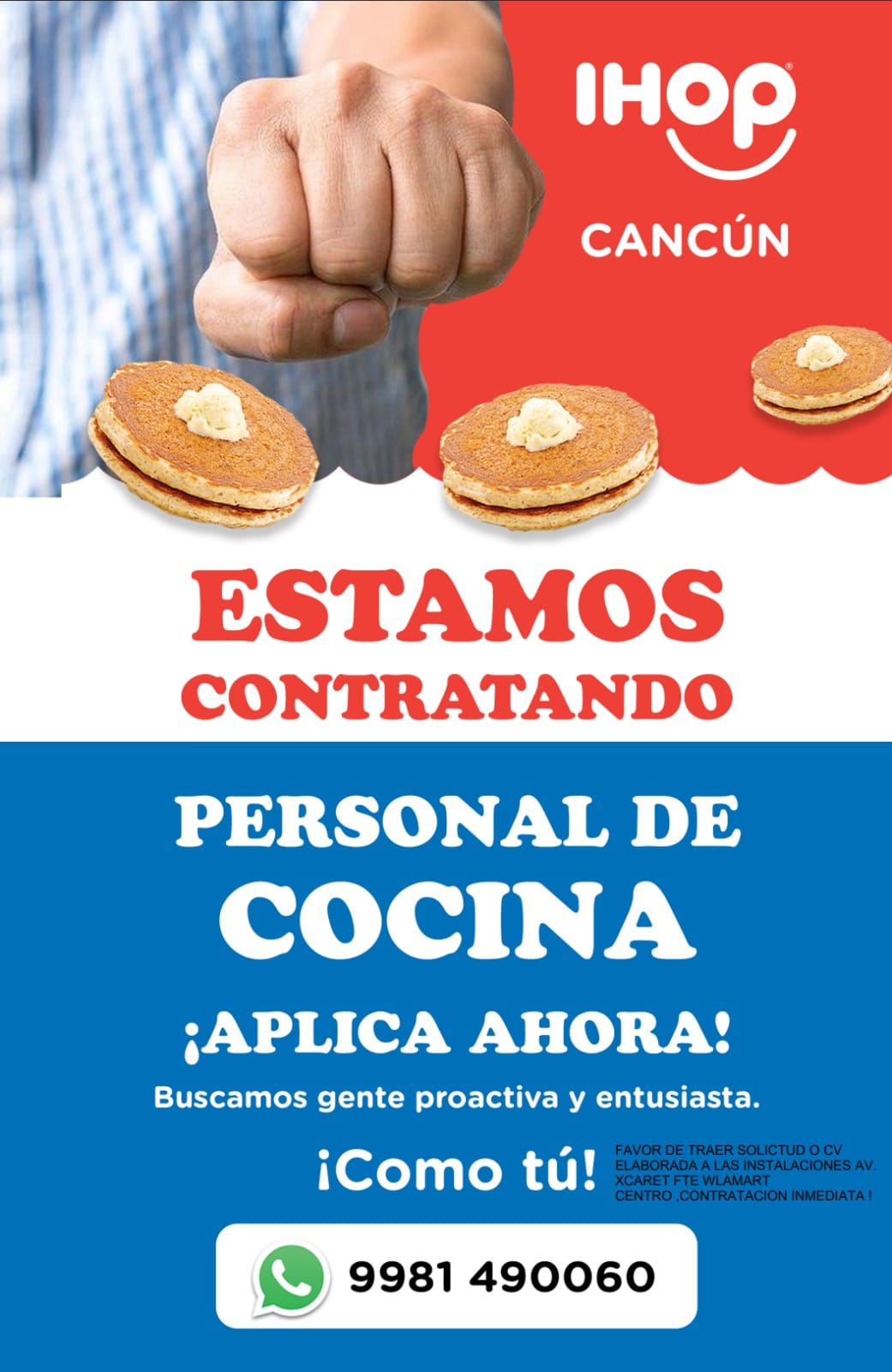 Personal de cocina en Ihop Cancun