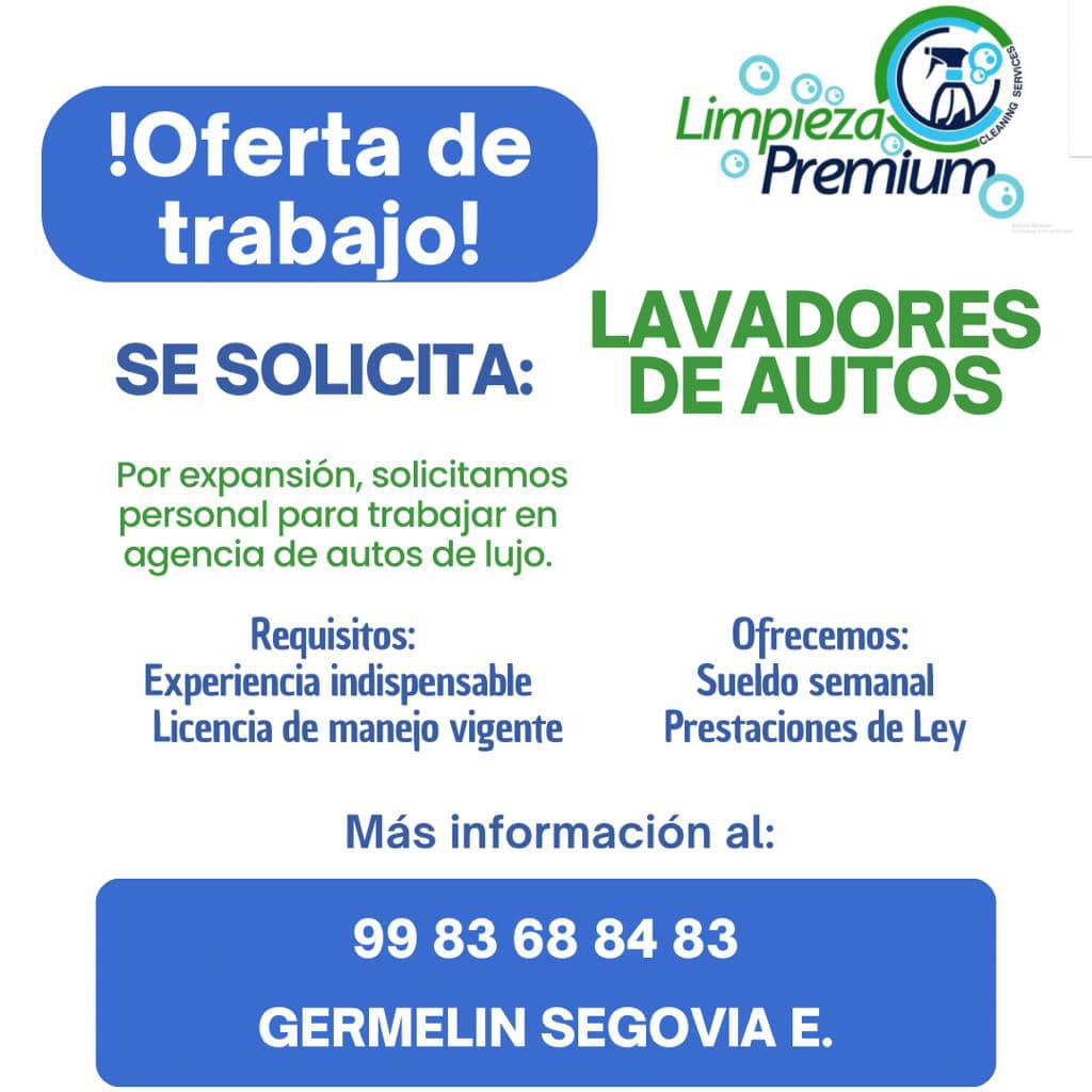 Trabajos de Lavador de Autos en